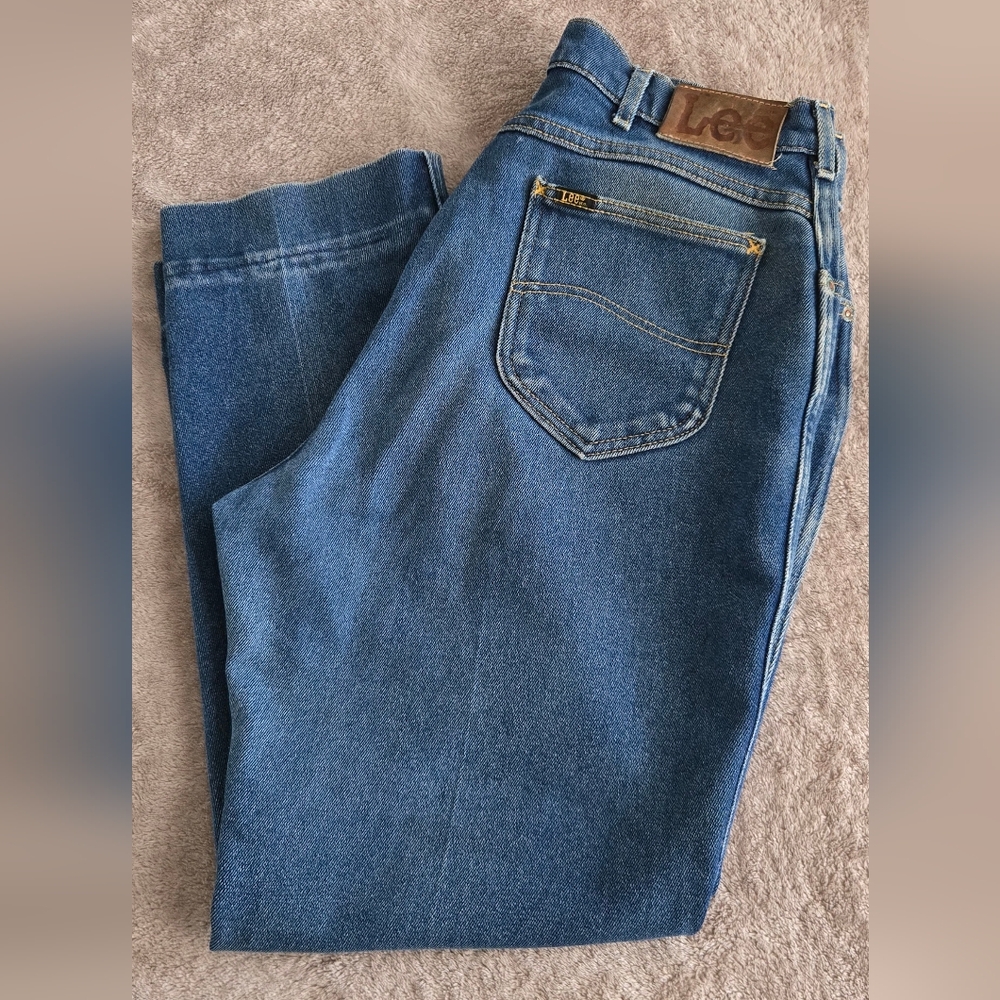 Re-worked Vintage Lee Indigo Blue Jeans with Stitch Detail